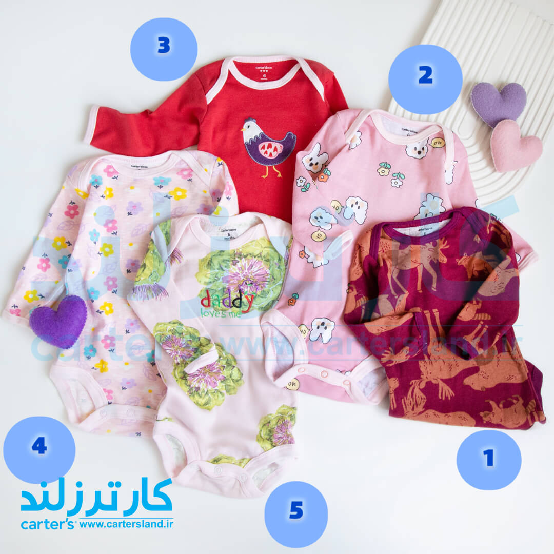 بادی آستین بلند دخترانه کارترزلاو کد 2566