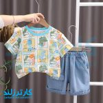 دوتکه تیشرت و شلوارک بچگانه کد 2299