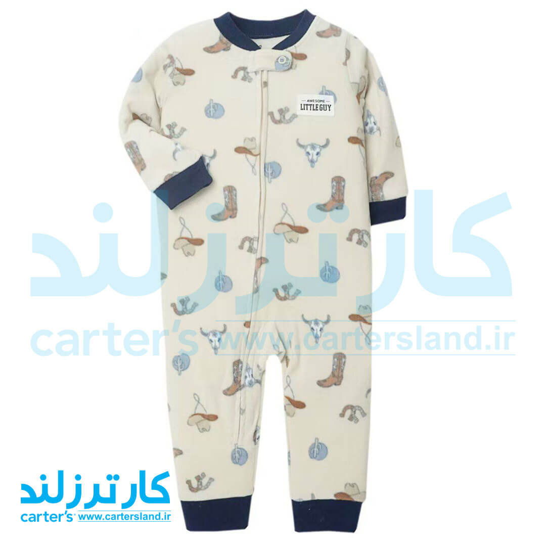سرهمی فوتر بدون جوراب پسرانه کارترز کد 2584